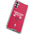 NBA Chicago Bulls Red Distressed Galaxy A15 5G Clear Case